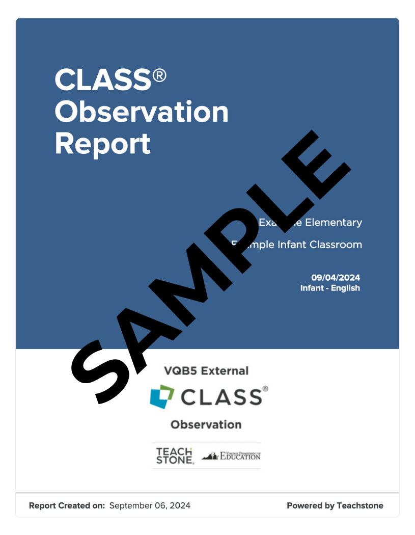 Cover of Infant Observer Feedback Report with Sample overlayed